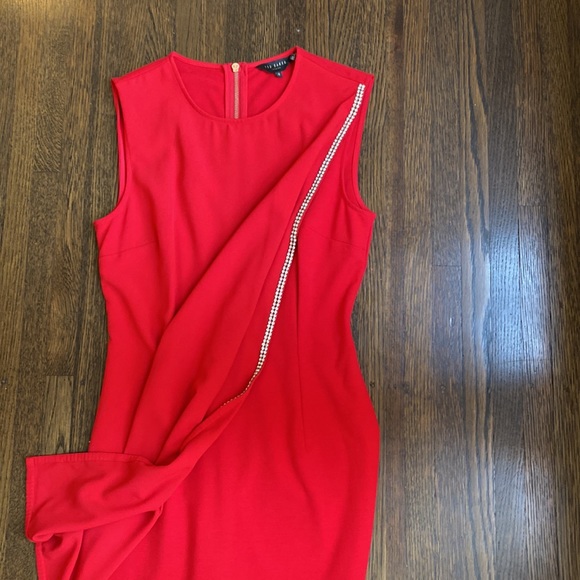 Ted Baker used red rhinestone dress size 2 - Picture 4 of 7